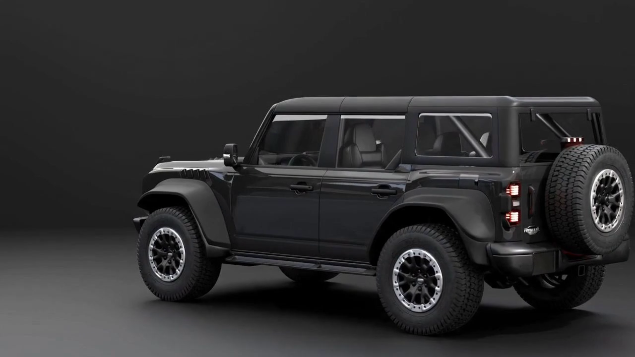 Black SUV with clear windows